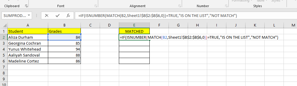 Use the IF function and Match Function formula.