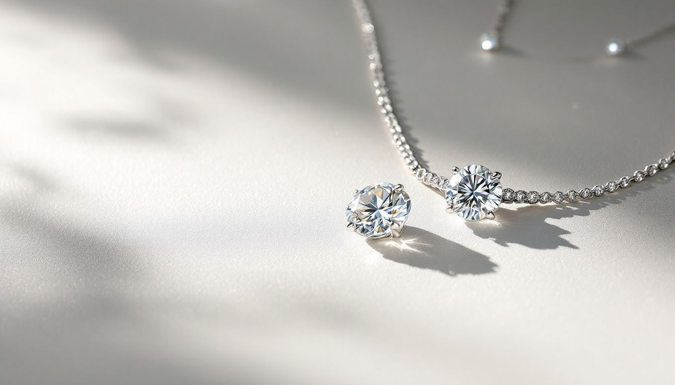 Comparison of lab diamond necklaces and natural diamond necklaces.