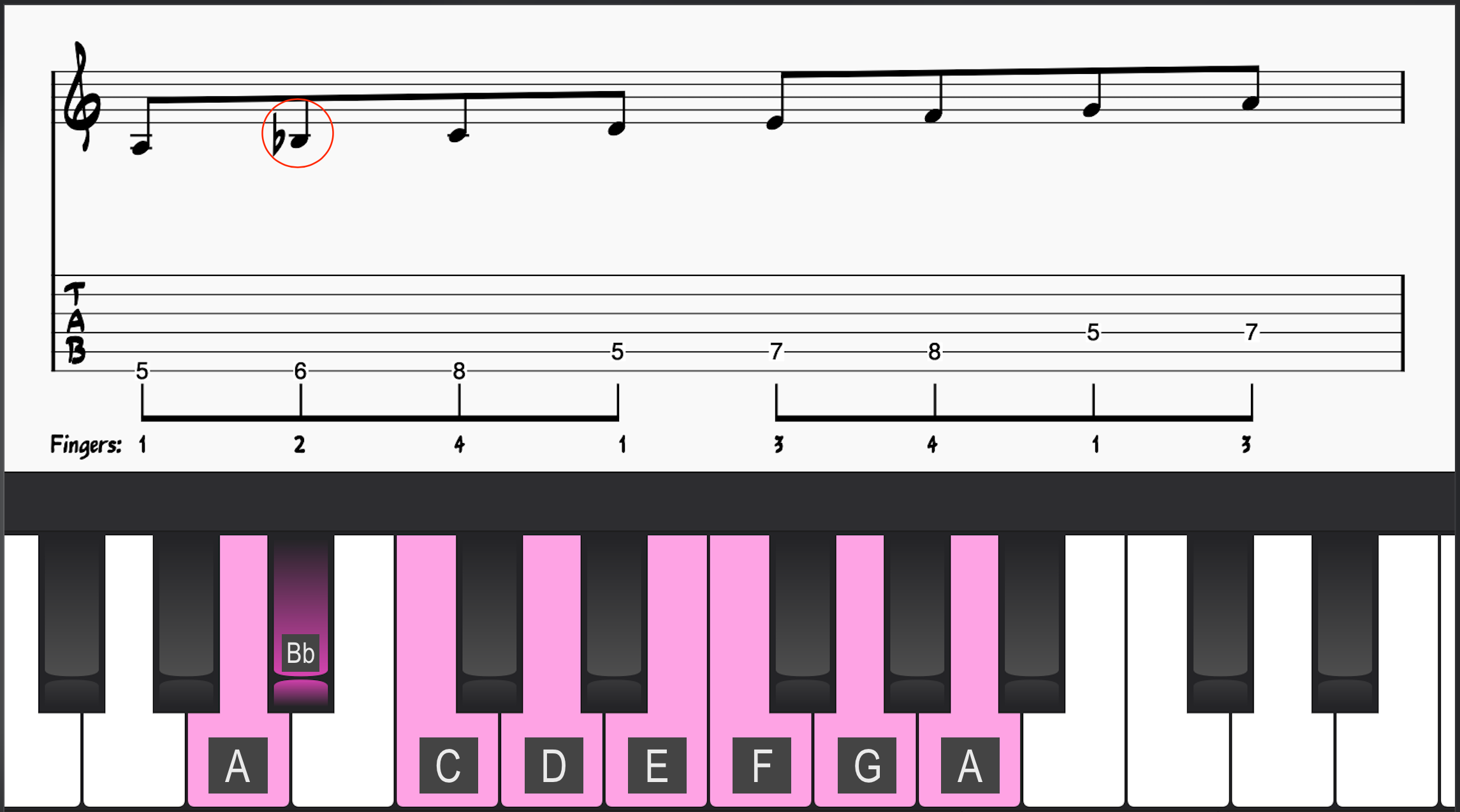 A Phrygian scale on Piano and guitar