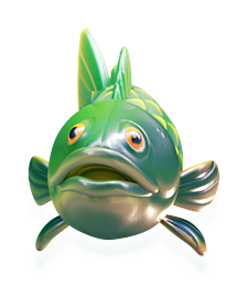 Scatter (Grün-gelber Fisch)-Big Bass Splash