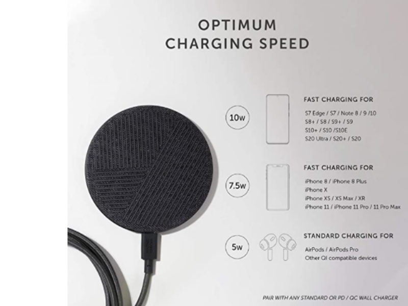 Native Union Wireless Charger Pad features