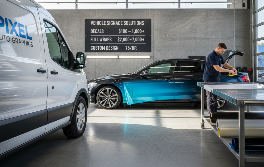 How Much Does a Business Sign Cost? 9 average price of vehicle signs 100 1000