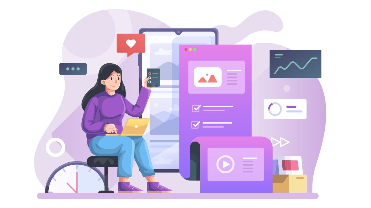 A person looking at a laptop with a content marketing strategy