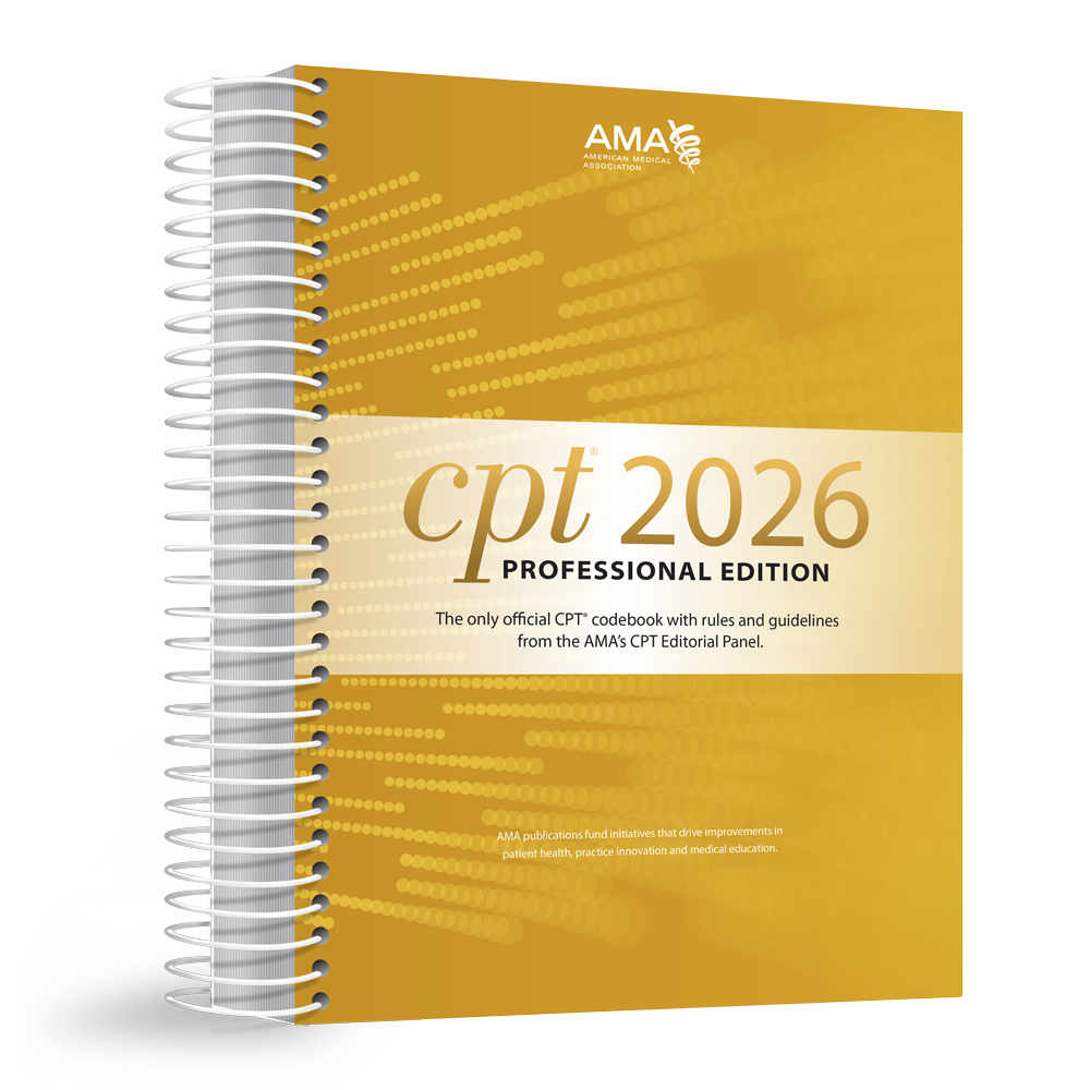 Make sure to use the latest 2026 edition of the CPT codebook to make sure your codes are accurate.