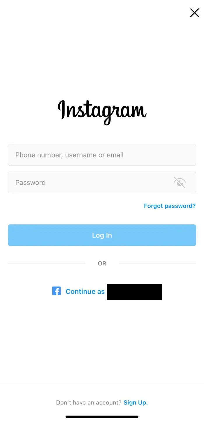 Remote.tools shows how to login to Instagram using Facebook