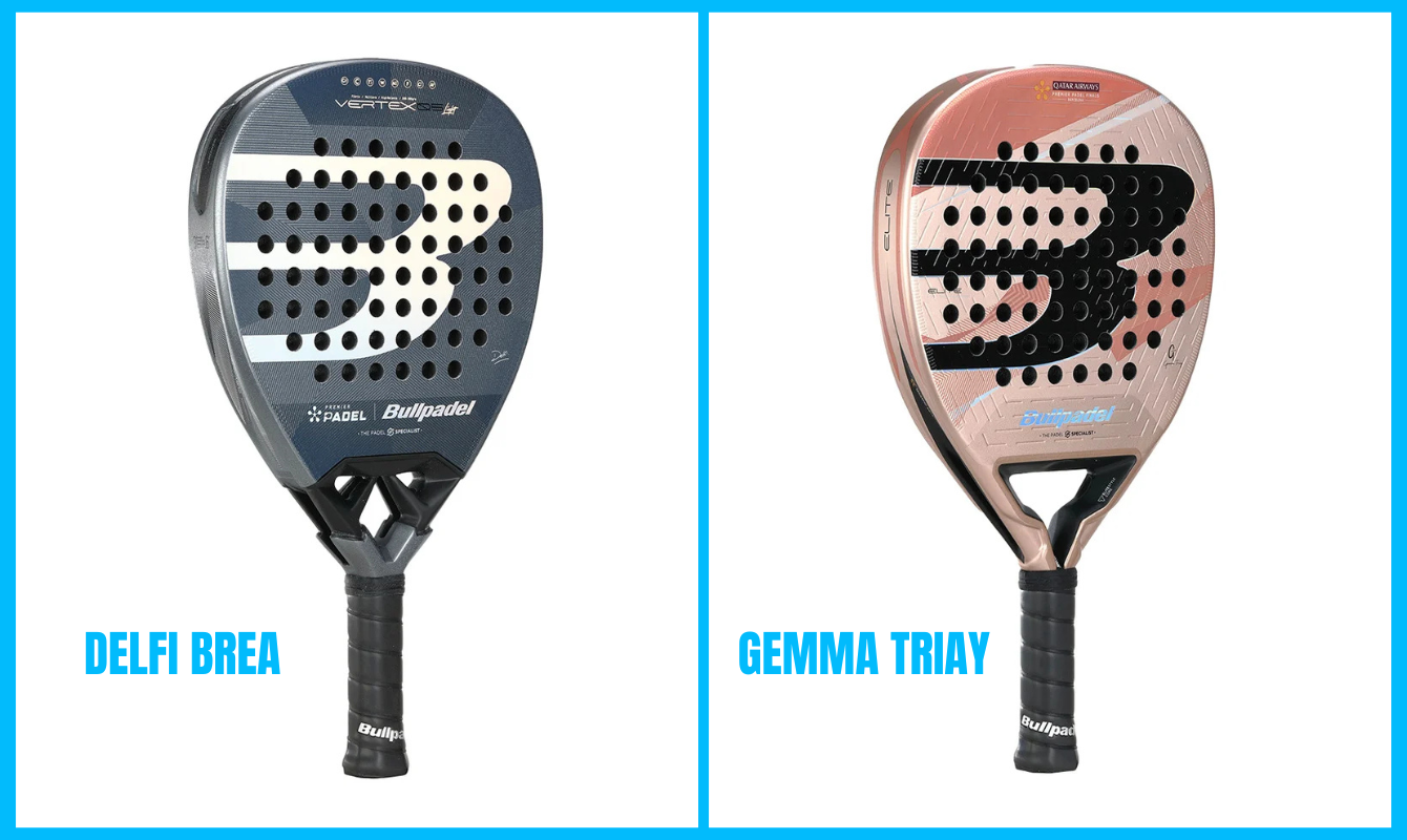 Las palas de pádel de Gemma y Delfi