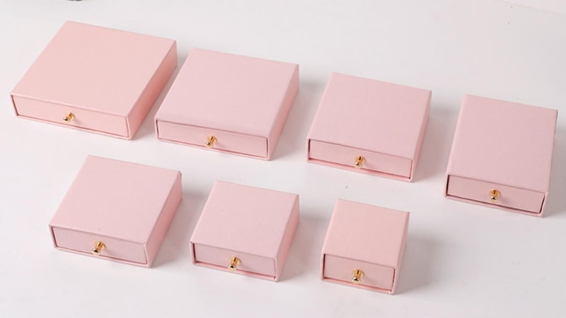 Paper drawer boxes for jewelry 