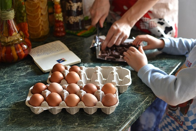 Photo of family cooking classes with ingredients