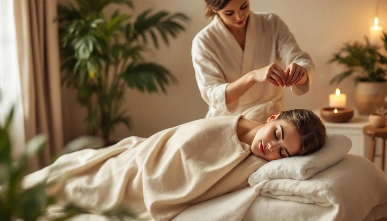 A physiotherapy and acupuncture session combining both treatments.