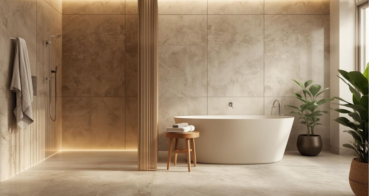 Quartz is a tile material type that can be used in bathrooms