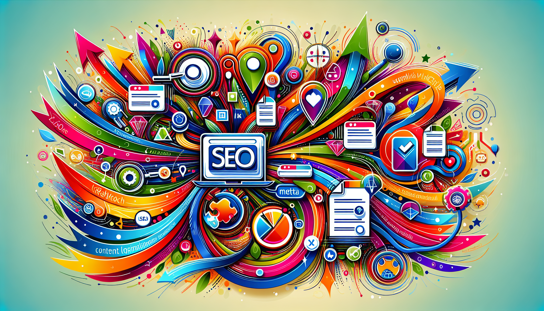 An illustration of key on page SEO elements.