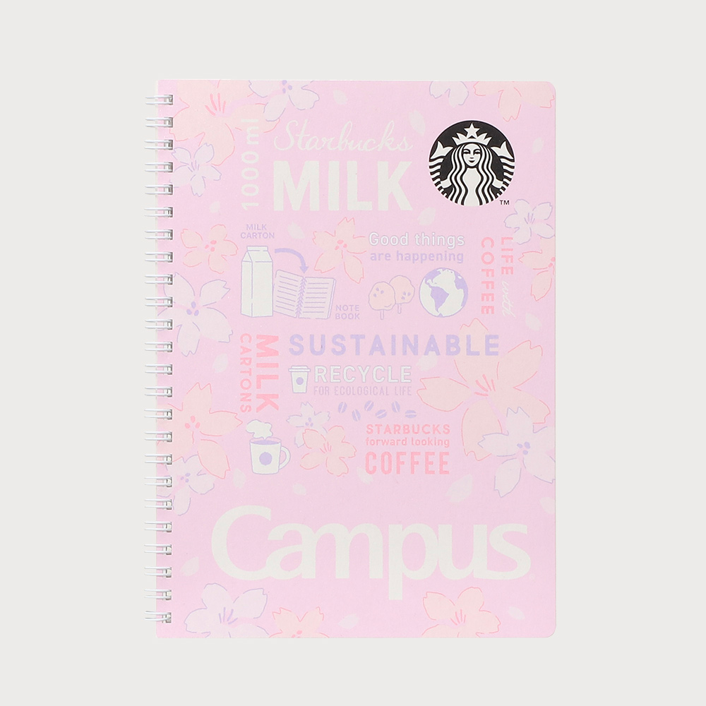 SAKURA 2023 Starbucks Japan Pink Campus Ring Notebook