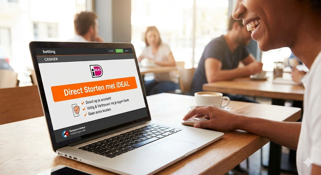 iDEAL bookmakers – direct storten met iDEAL als populaire online betaalmethode bij legale Nederlandse bookmakers, met snelle transacties, veilige bankkoppeling en geen extra kosten voor online wedden op sport.