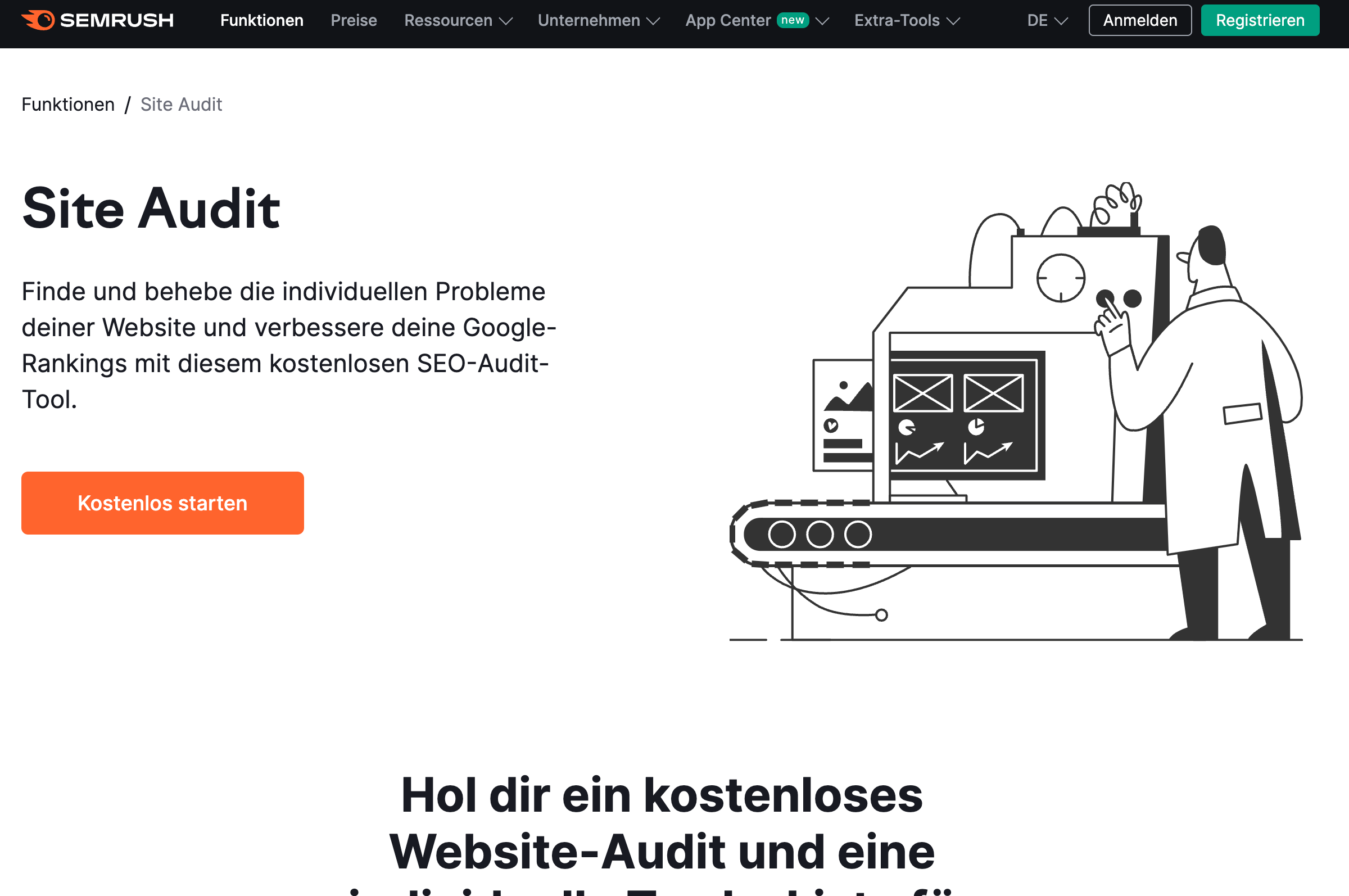 SEMRush für SEO Audit