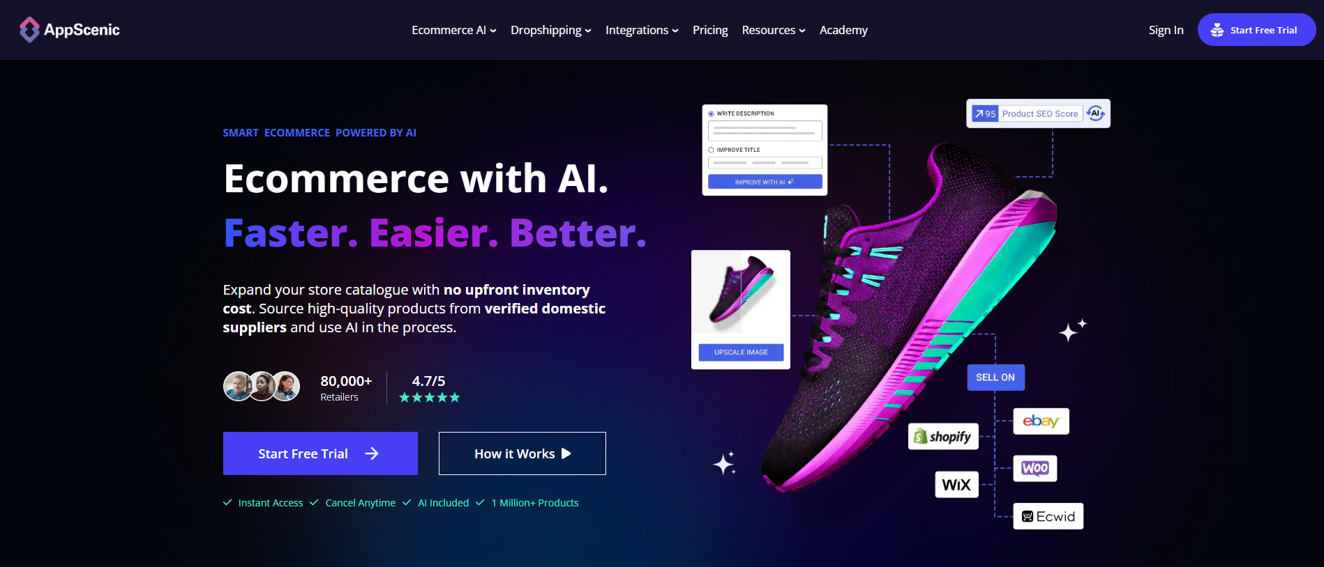 finding dropshipping suppliers with appscenic