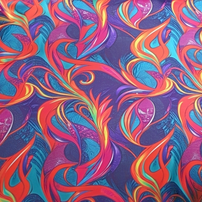 Vibrant design on a polyester fabric