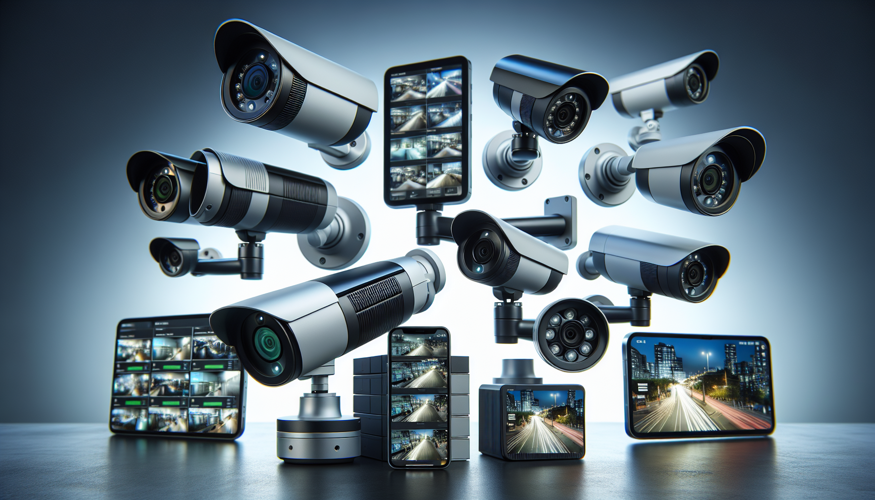 Illustration of advanced surveillance camera features