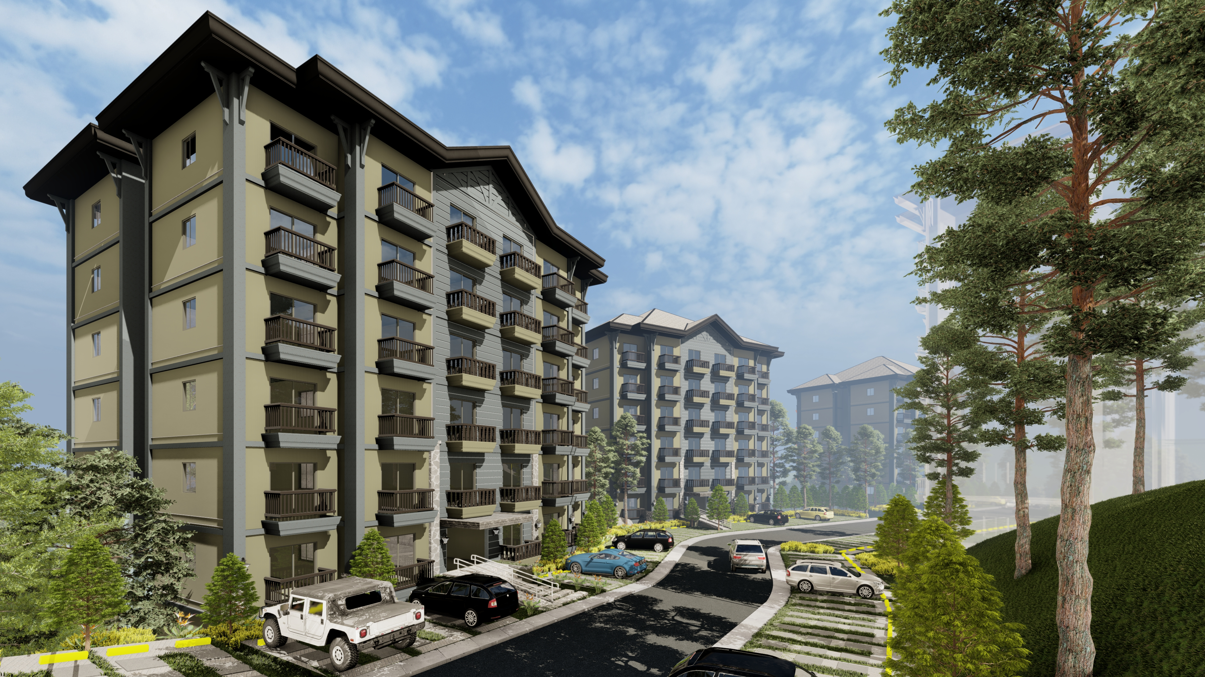 Photo Illustation of the mid-rise condos in Alpine Villas | one bedroom pre-selling condo in tagaytay