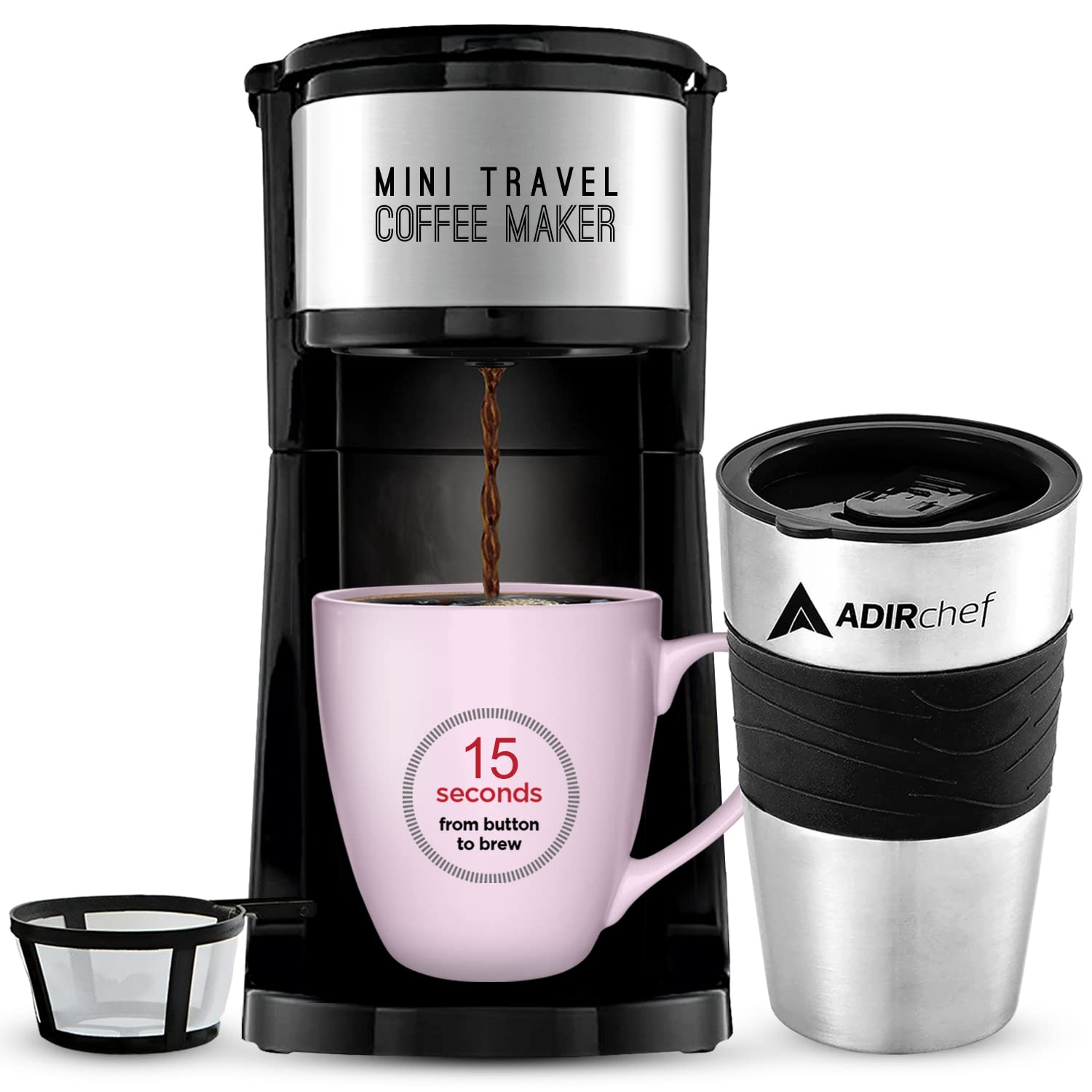 AdirChef Mini Travel Coffee Maker