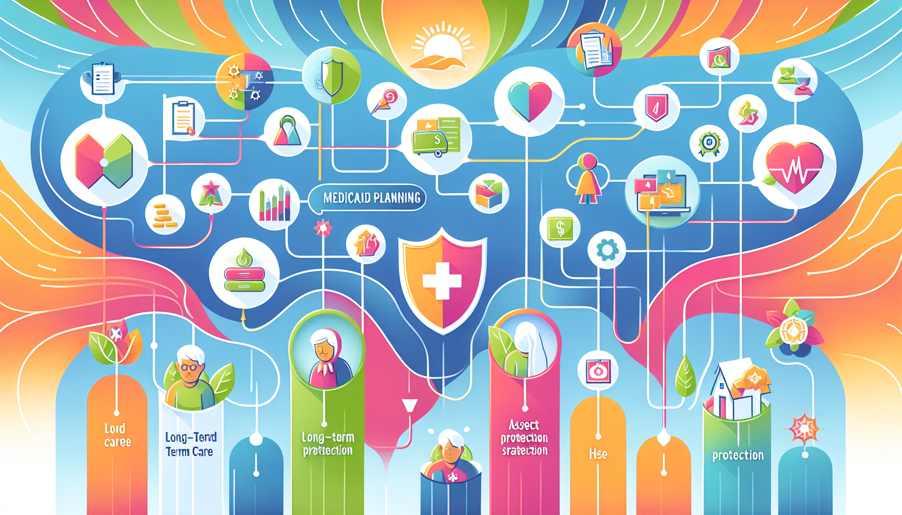 An illustration depicting essential strategies for medicaid planning.