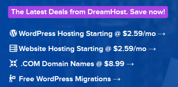 DreamHost pricing plans