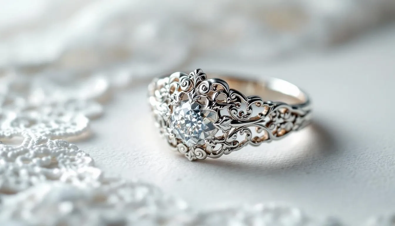 A durable and affordable sterling silver ring showcased elegantly.