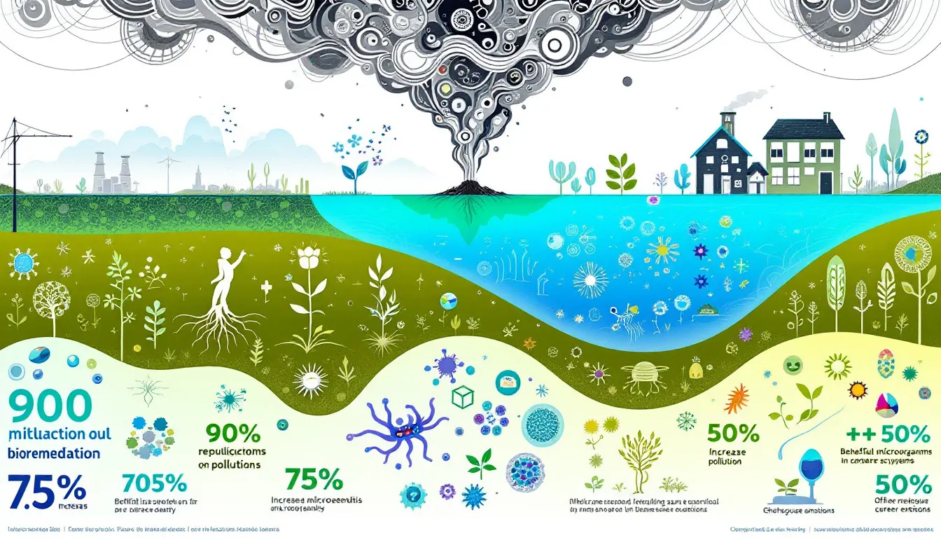 An illustration of the bioremediation process.