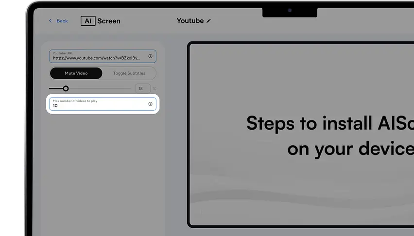 set the maximum number of videos to display
