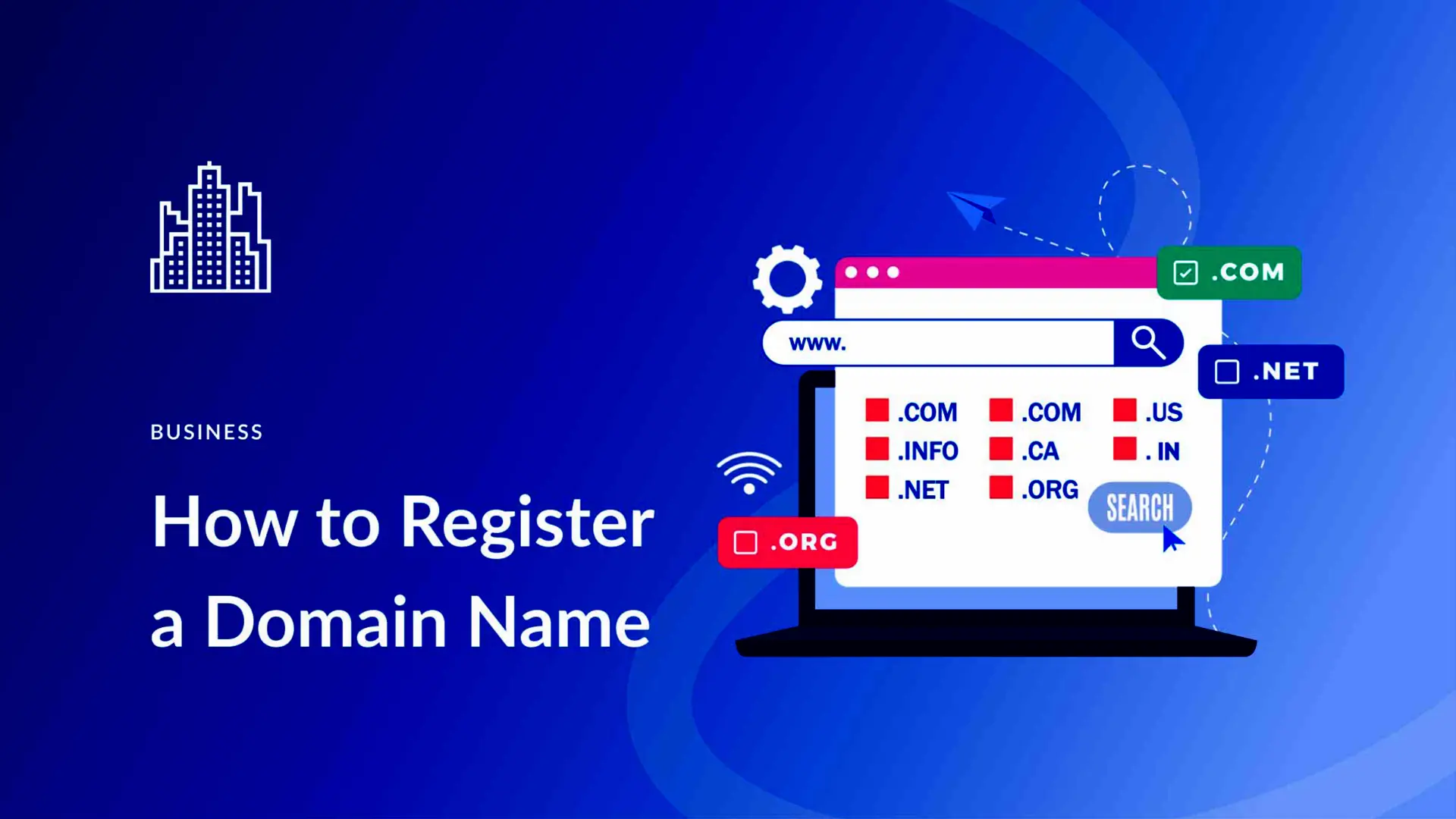 Wanna know how to register a domain name? Get your business online with a reliable web hosting provider. Register your domain today. 