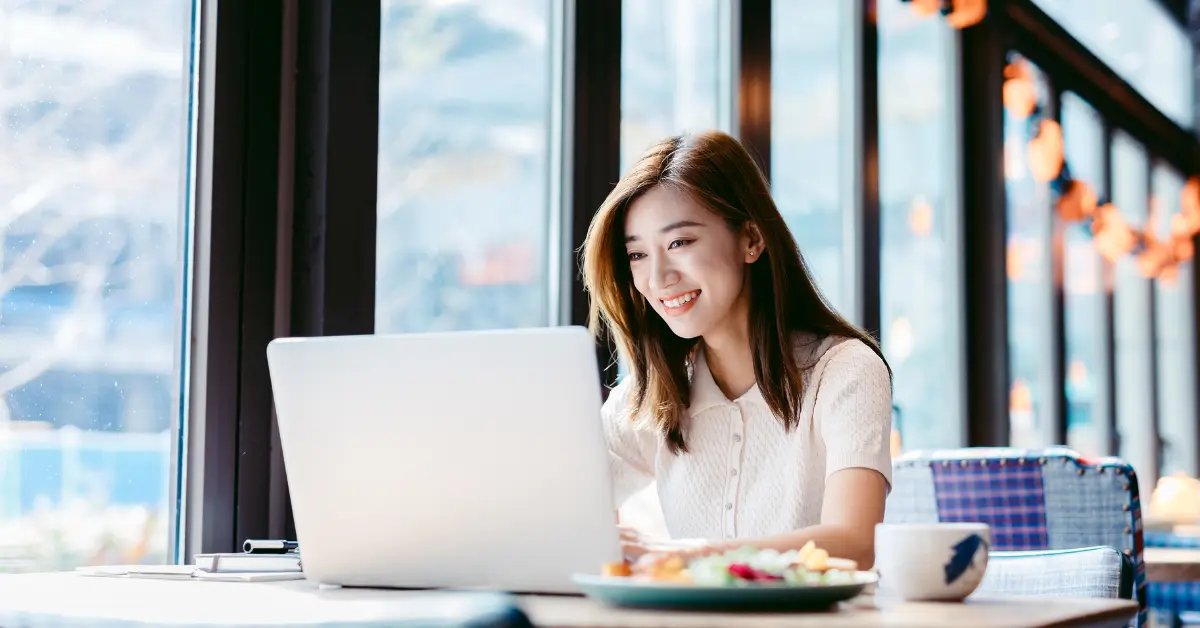 A woman searching filing tax return through a tax amnesty program.