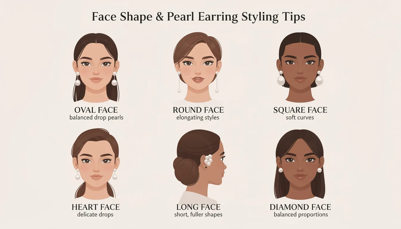The image depicts various styles of pearl earrings, including elegant pearl stud earrings and drop earrings, displayed in a luxurious jewellery box. The collection features cultured freshwater pearls set in gold, showcasing options perfect for any occasion or recipient.