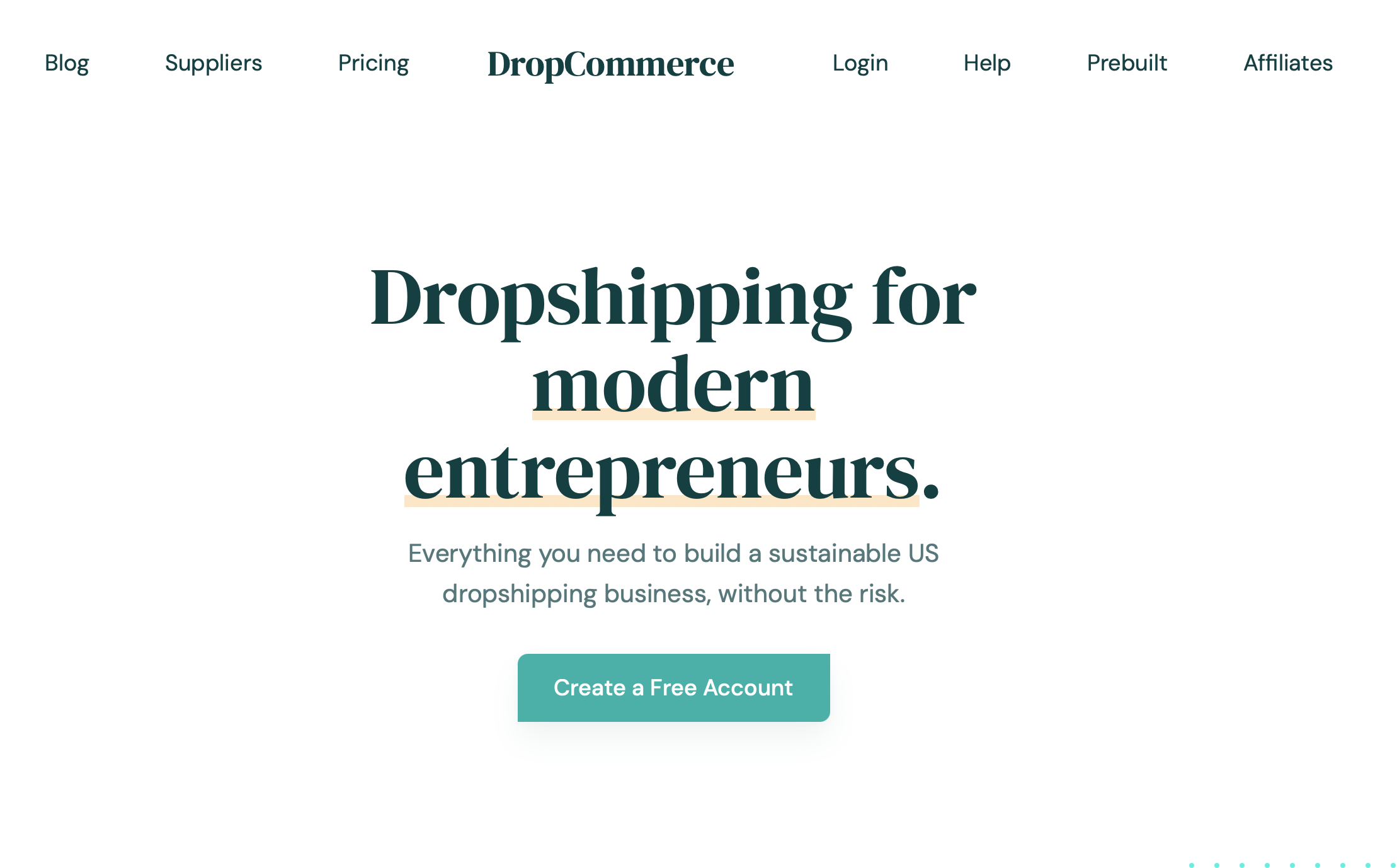 pre built shopify store - dropcommerce 