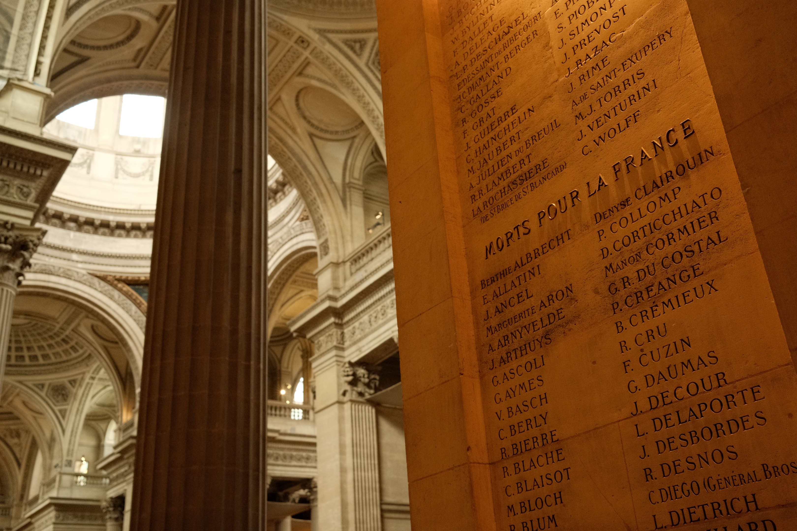 Tafel der für Frankreich gefallenen Schriftsteller