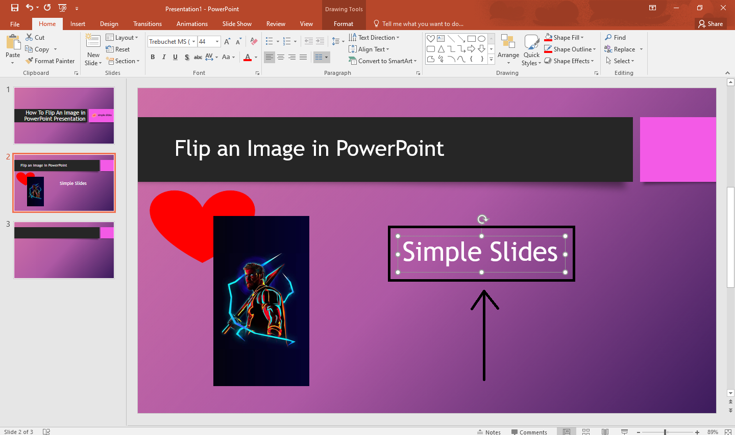 Select the object in your PowerPoint.