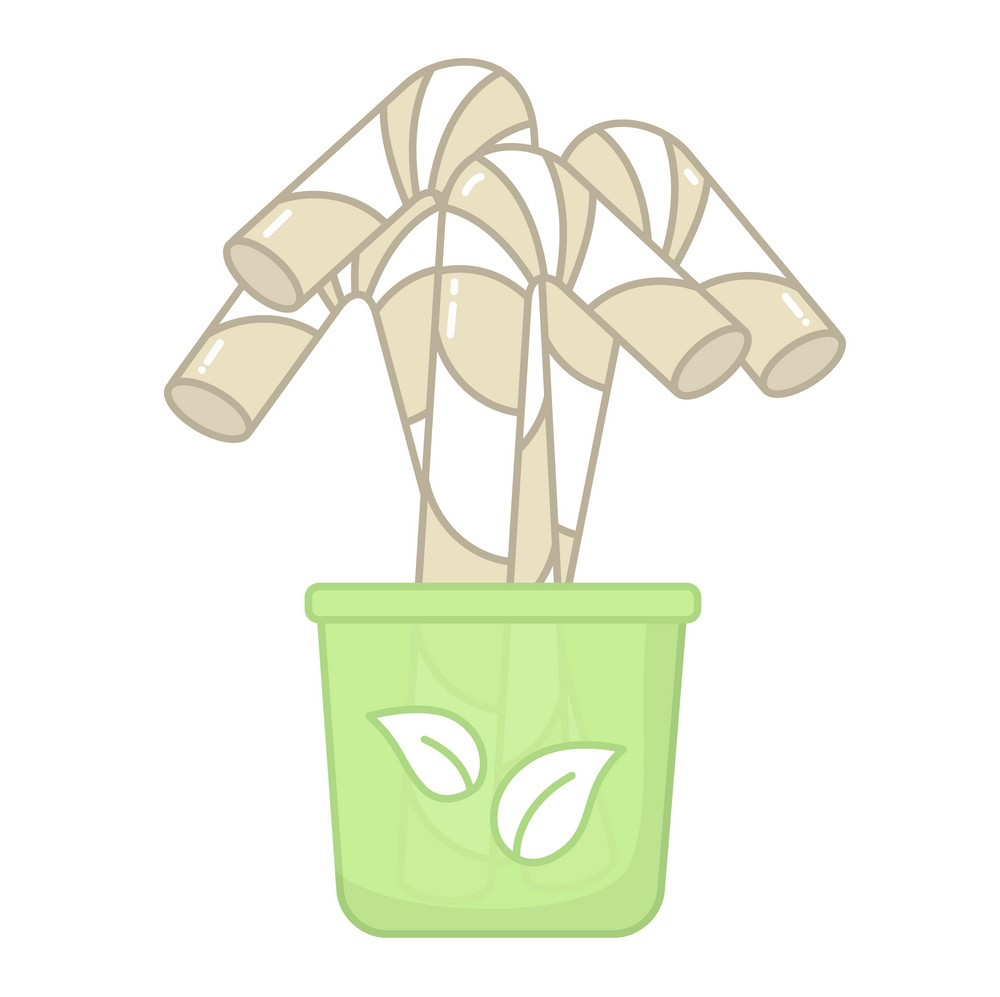 Eco-friendly straw icon