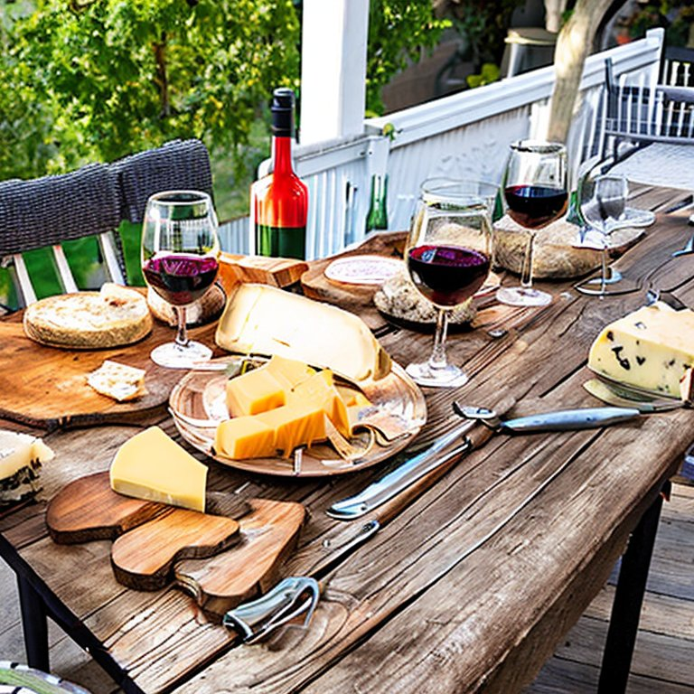 Wine and cheese table
