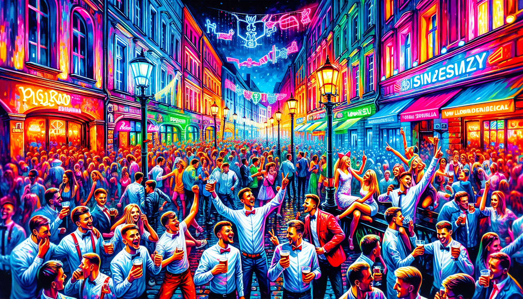 En livlig illustration af uforglemmelige nattelivserfaringer i Polen.
