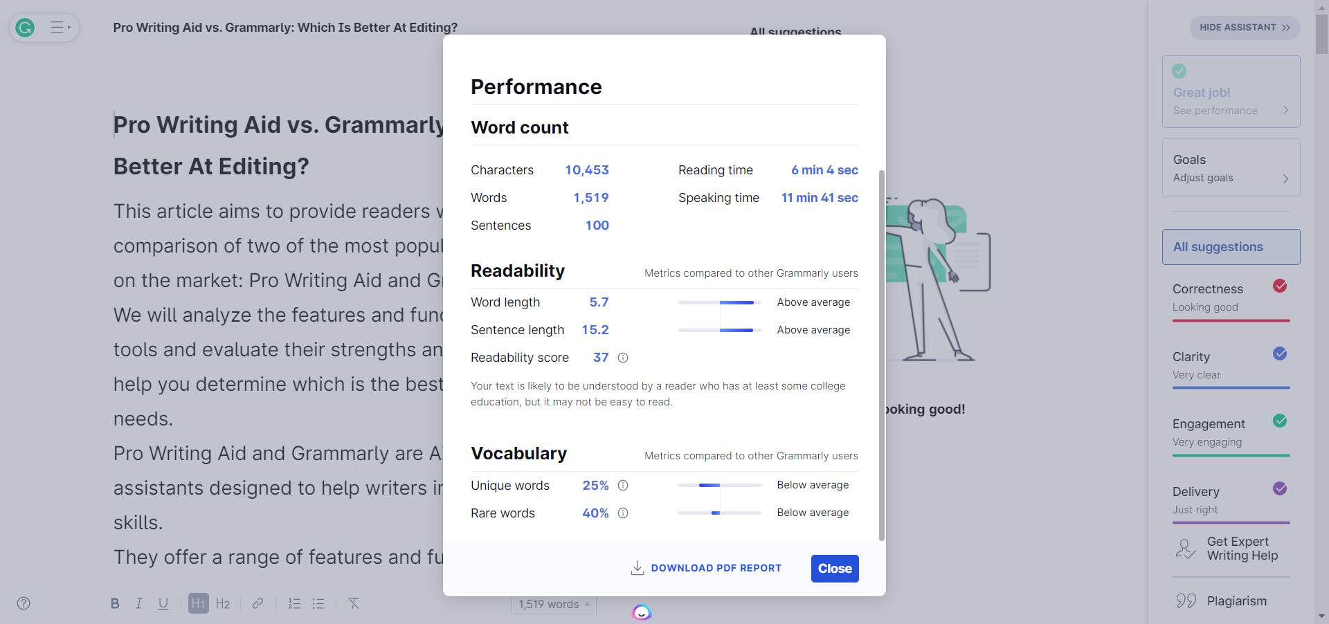 Grammarly reports