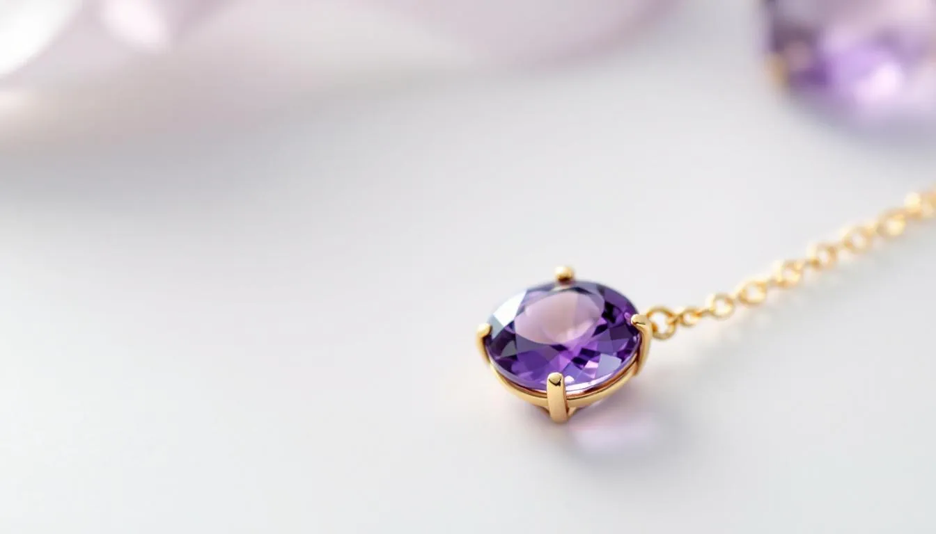 The image features a stunning gold-plated necklace adorned with two December birthstones: a vibrant turquoise and a sparkling blue zircon, both reflecting rich colors reminiscent of a clear sky. This elegant piece of jewelry symbolizes good fortune and is perfect for celebrating birthdays or special milestones.