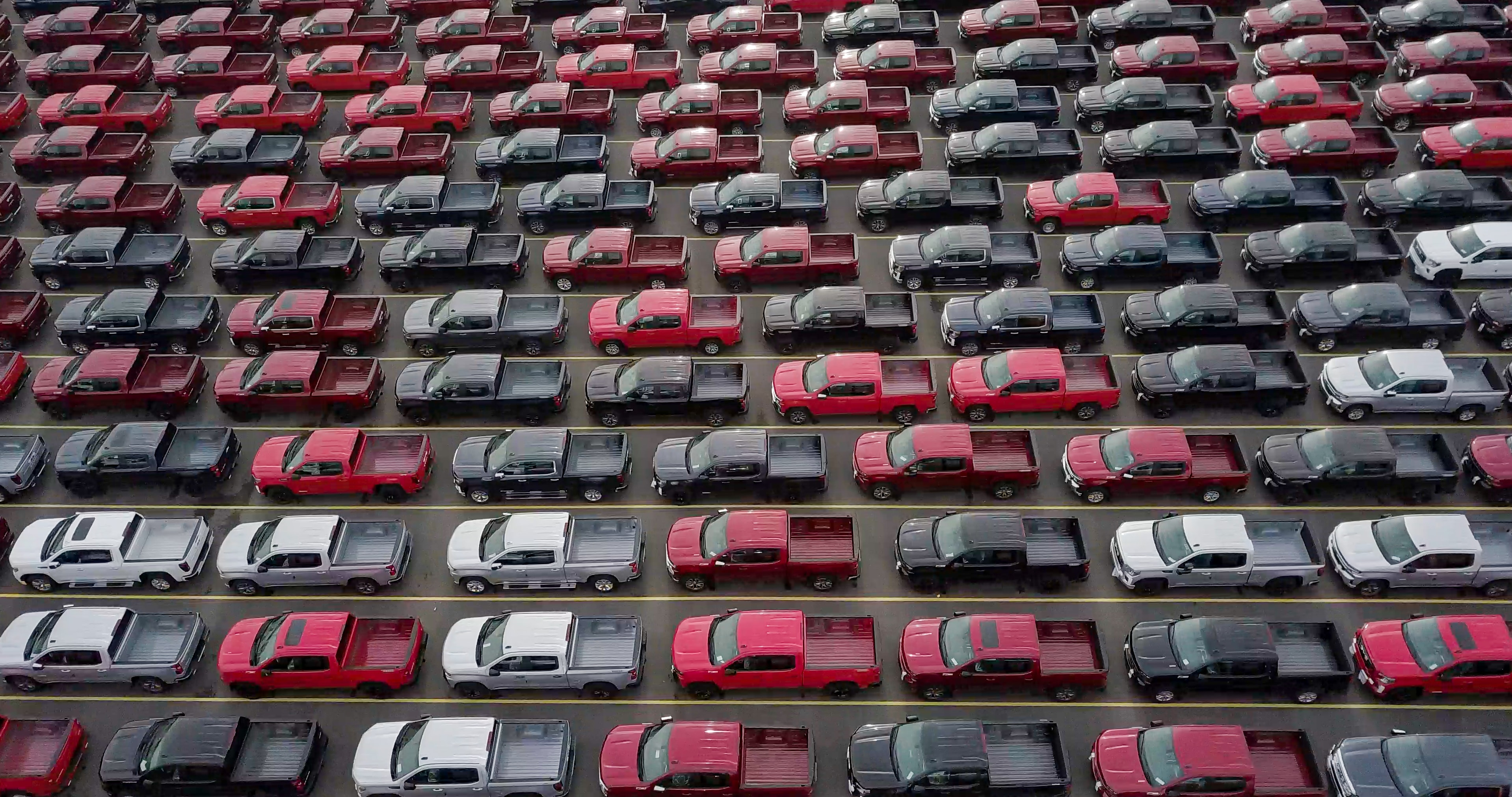 Security camera monitoring a dealership lot