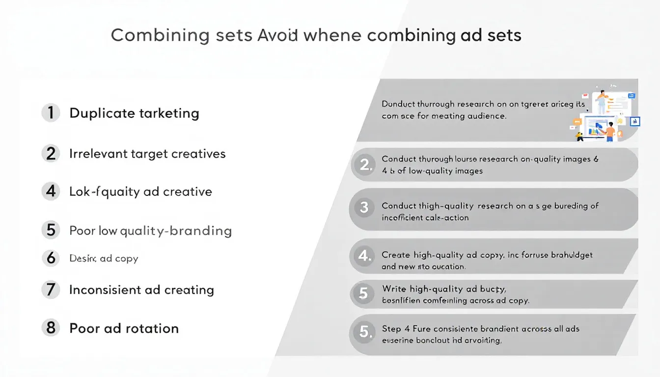 Common mistakes to avoid when combining ad sets.