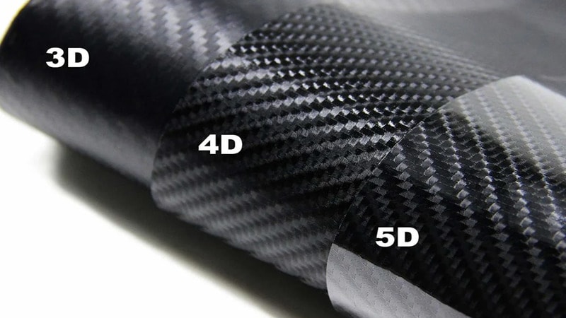 Different types of carbon fiber wraps