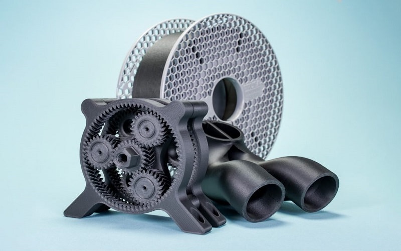 carbon fiber nylon 3d printed gears industrial applications wear resistance