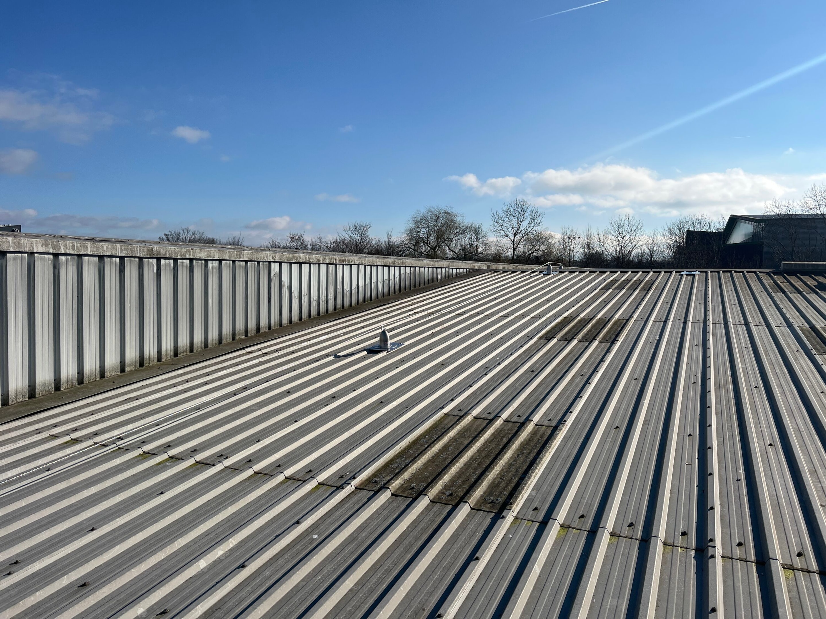 Kee Line stainless steel cable with anchor posts on roof