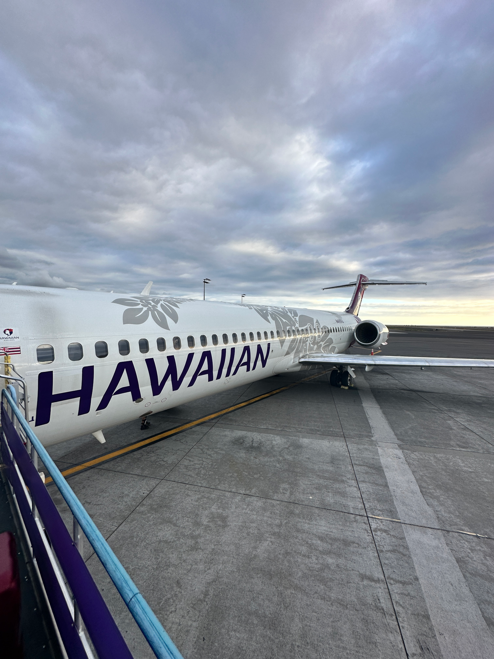 People boarding a plane at Kona International Airport