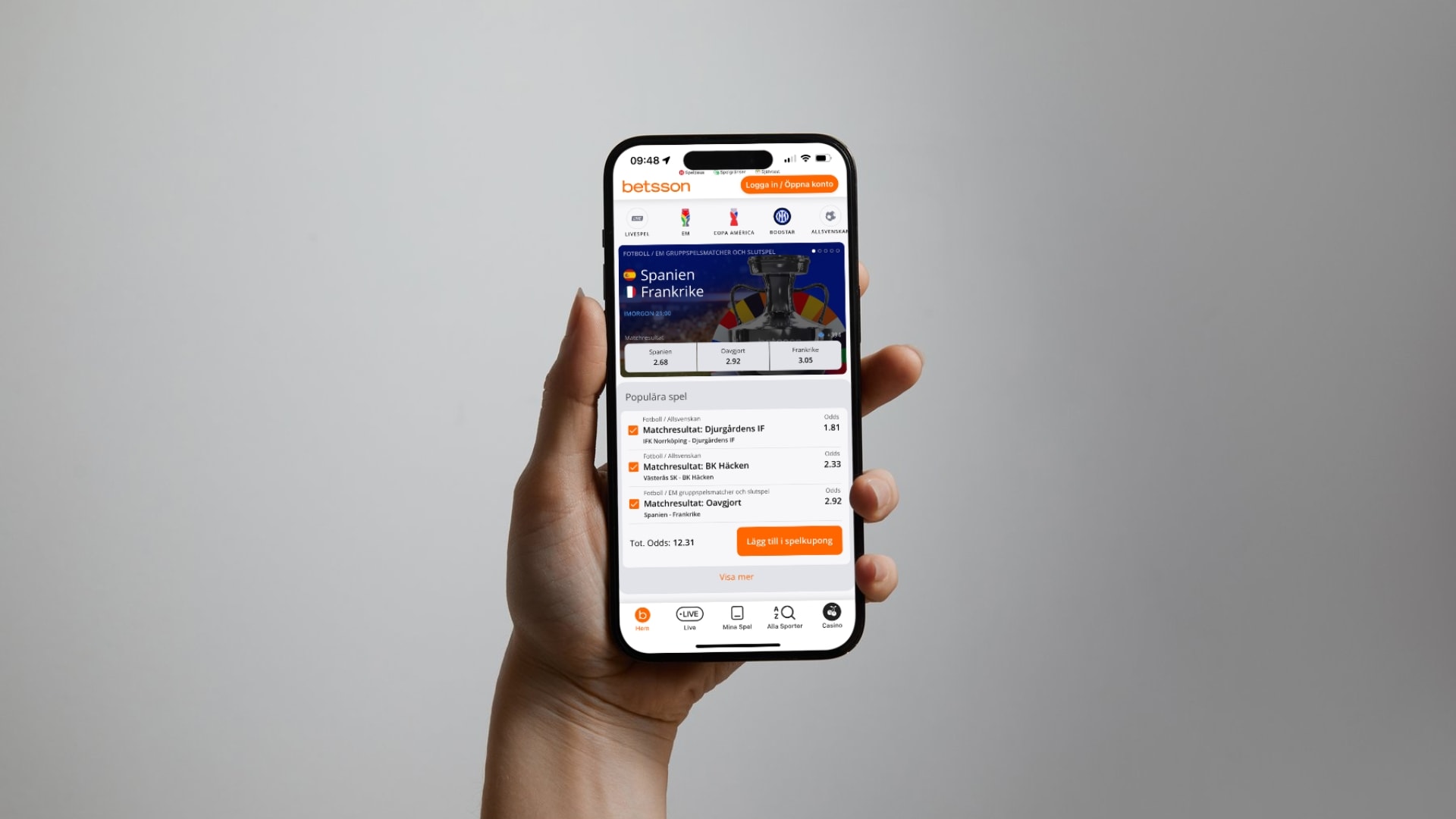 Betsson mobilapp