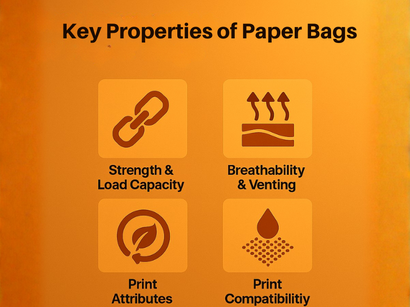 An illustration of the Key Properties of Paper Bags
