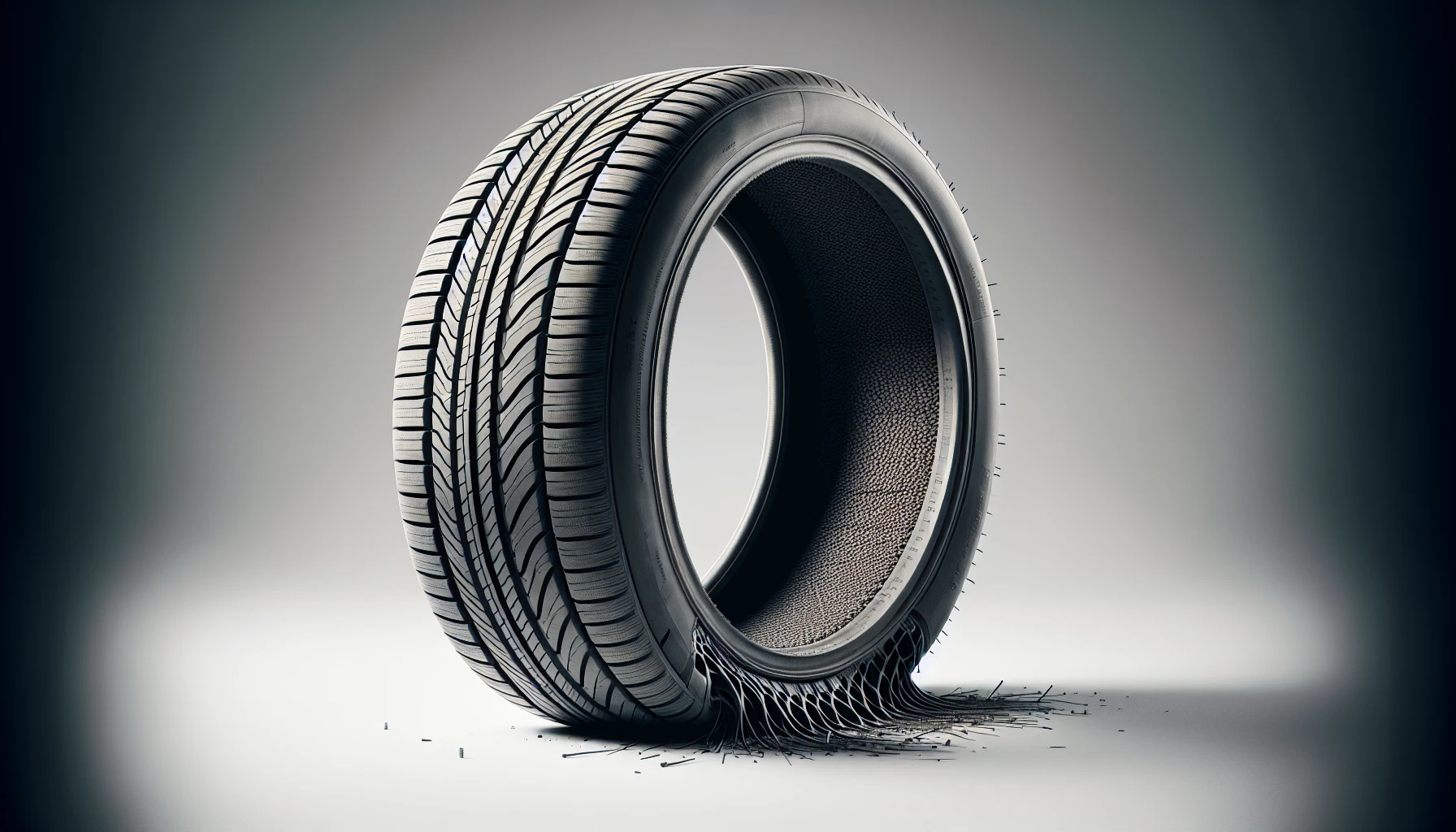 Illustration of reinforced sidewalls in run flat tyre
