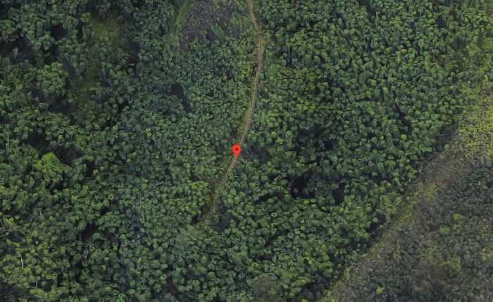 satellite view of the stairway to heaven hawaii hike oahu