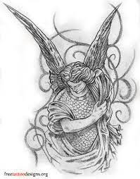 Angel Tattoos | Angel Wings, Guardian Angel and St Michael Designs